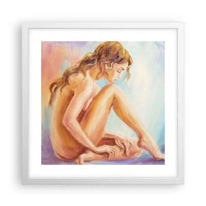 Poster in een witte lijst - De daad van de jeugd - 40x40 cm