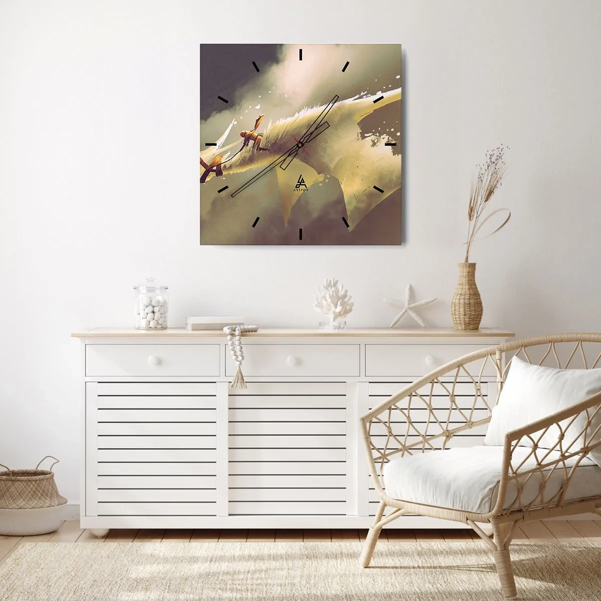 Wandklok - Klok - De wereld te hulp - 40x40 cm