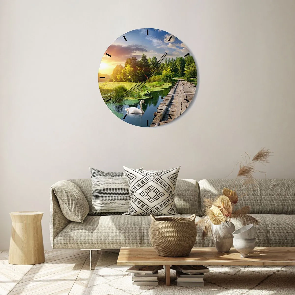 Wandklok - Klok - Zomer, zomer overal - 40x40 cm