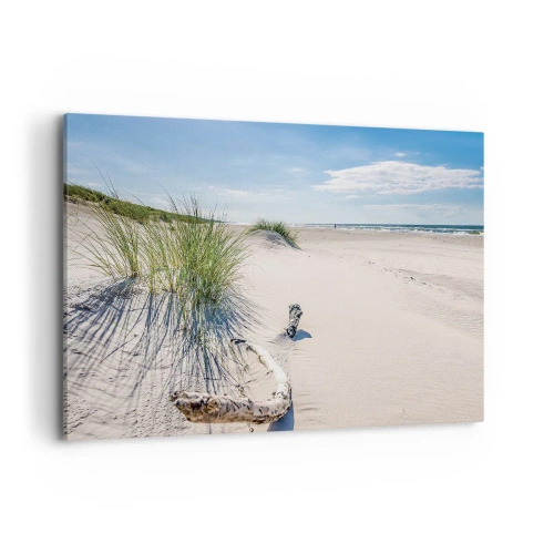 Schilderen op canvas - De mooiste zandstrand? Oostzee-strand - 100x70 cm