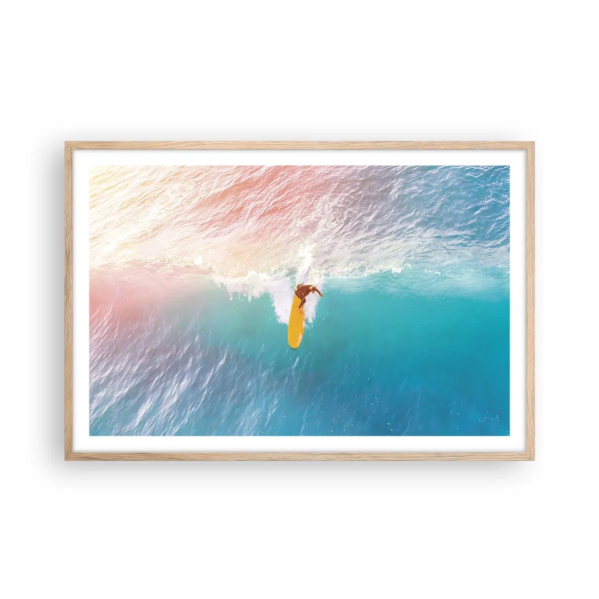 Een poster in een licht eiken lijst - De oceaanruiter - 91x61 cm
