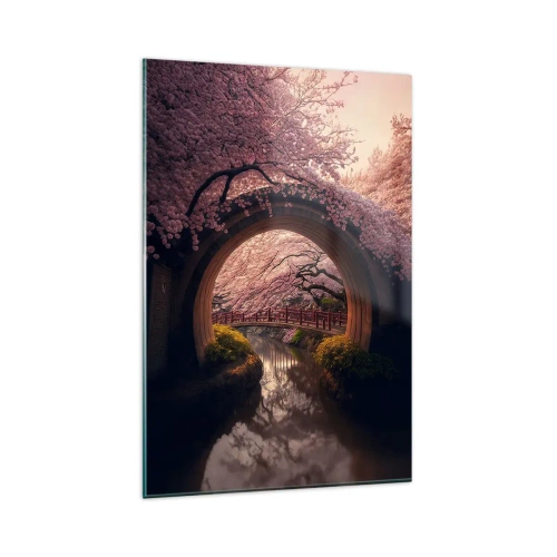 Schilderen op glas - Japanse lente - 80x120 cm