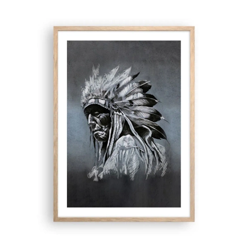 Een poster in een licht eiken lijst - Keer terug naar de wortels - 50x70 cm