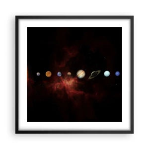 Poster in een zwarte lijst - Onze buurt - 50x50 cm