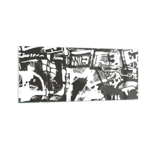 Schilderen op glas - Orde of chaos? - 100x40 cm