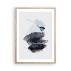 Een poster in een licht eiken lijst - Intensiteit en beweging - 50x70 cm