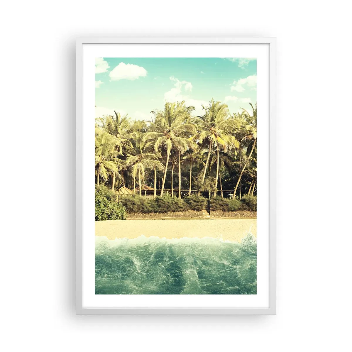 Poster in een witte lijst - Hoe zit het hier? - 50x70 cm