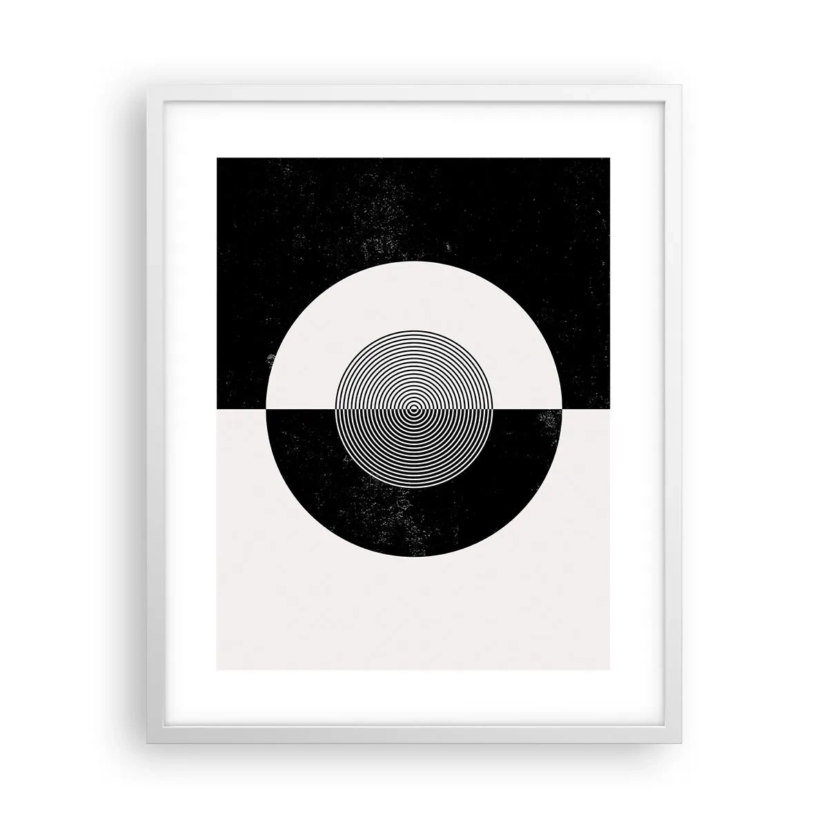Poster in een witte lijst - Harmonie in zwart-wit - 40x50 cm