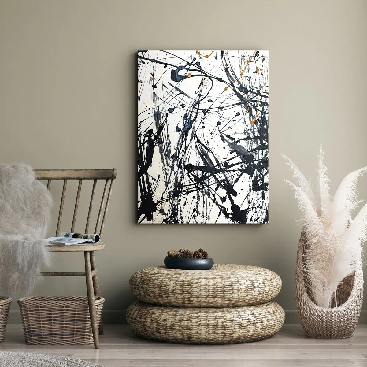 Schilderen op canvas - Expressionistische abstractie - 50x70 cm