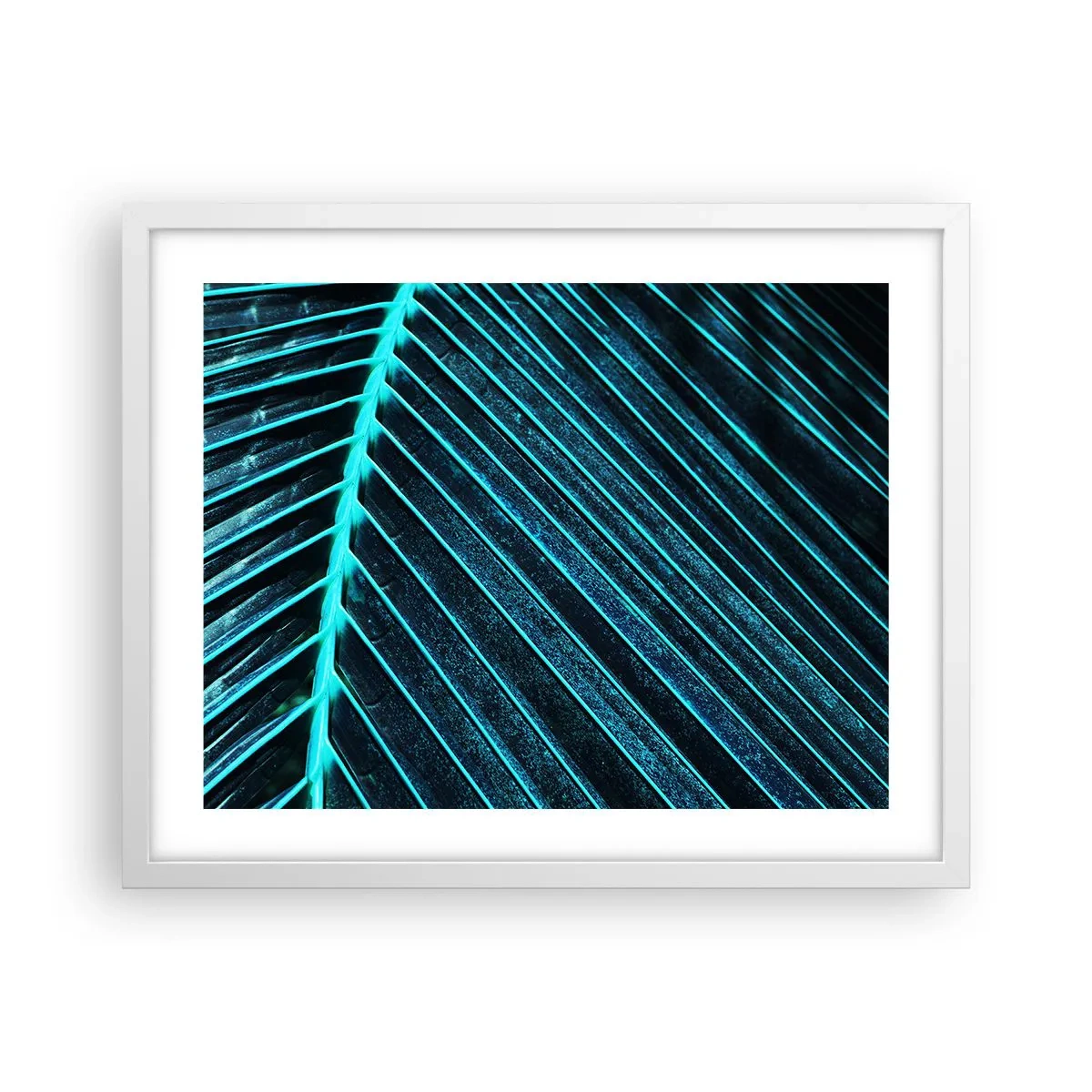 Poster in een witte lijst - Groene textuur - 50x40 cm