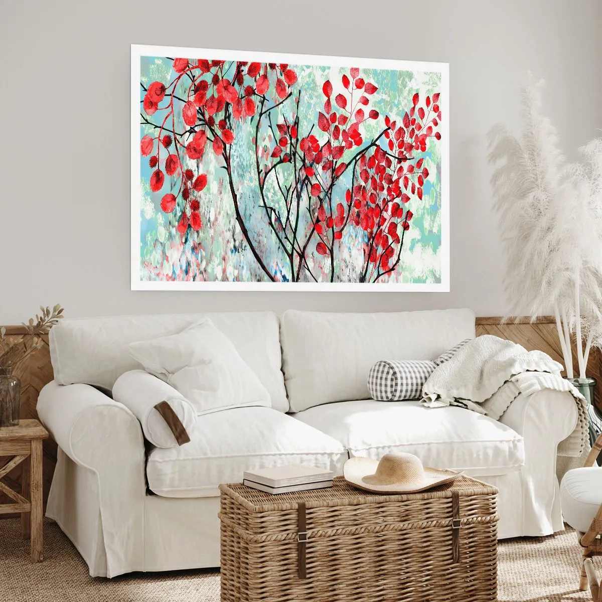 Poster - Boom in scharlaken - 70x50 cm