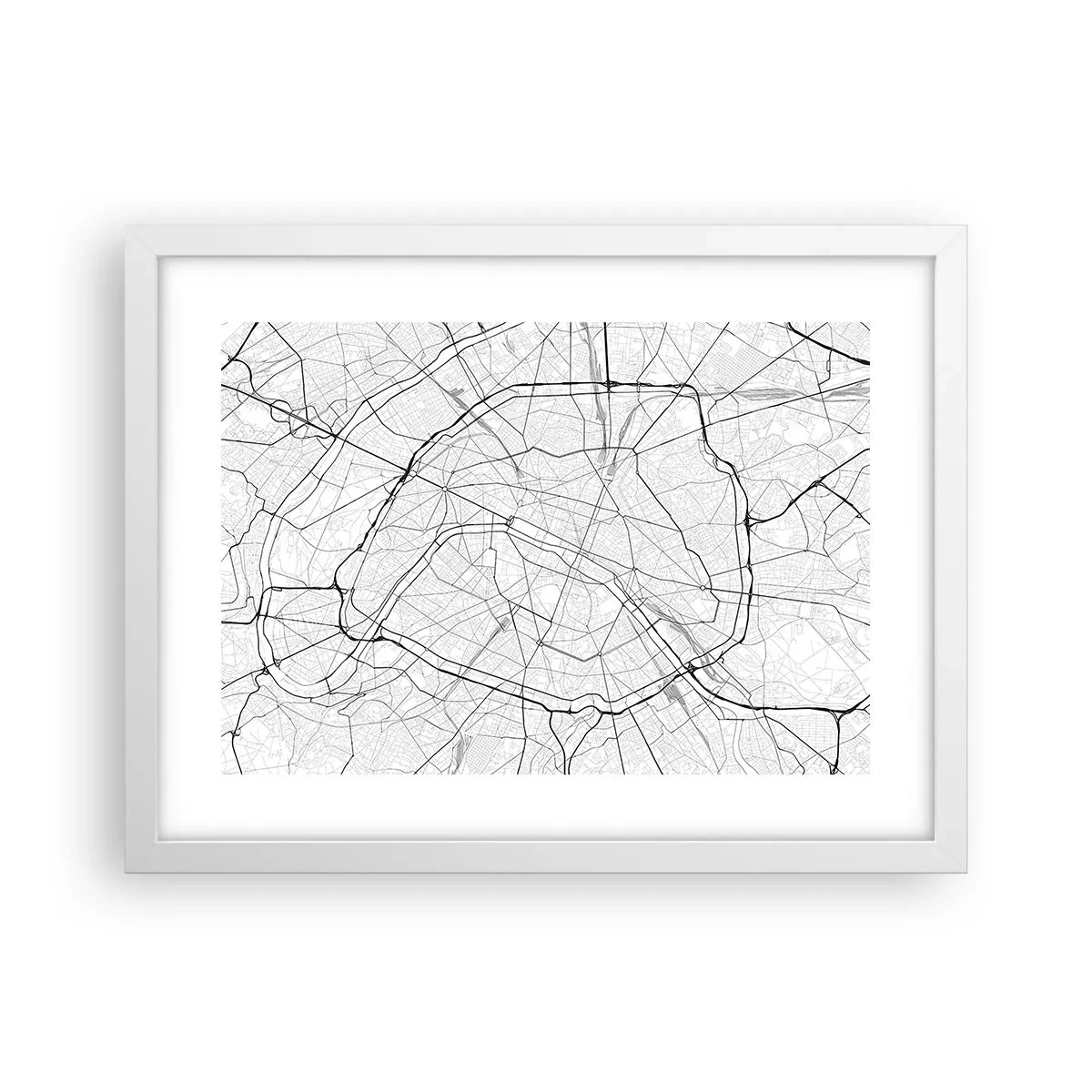 Poster in een witte lijst - Parijs bloem - 40x30 cm