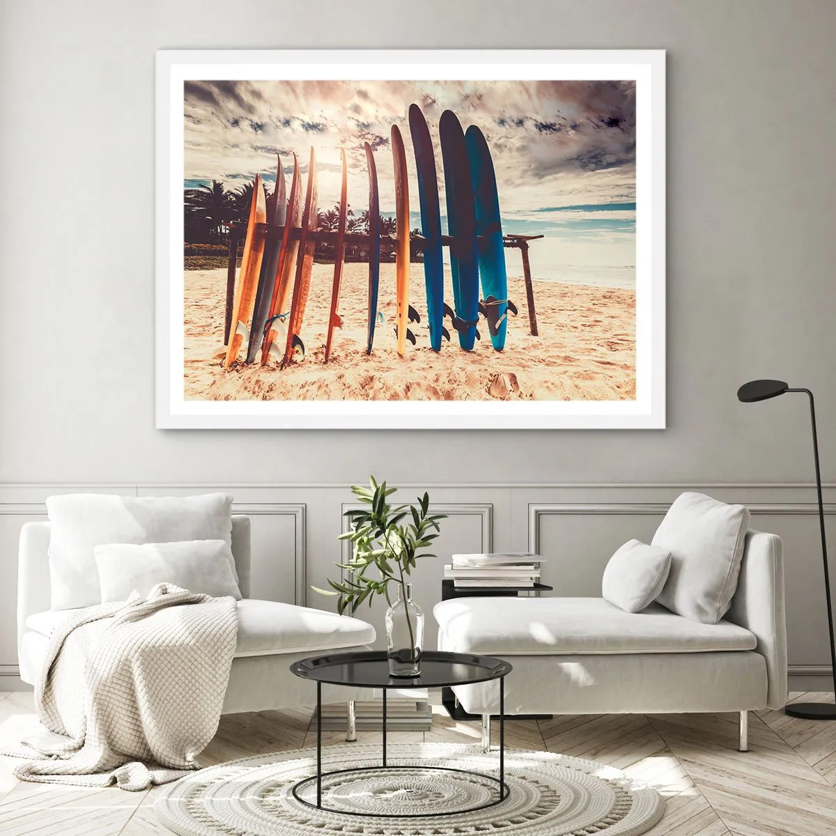 Poster in een witte lijst - Weltrusten, zie je morgen - 50x40 cm