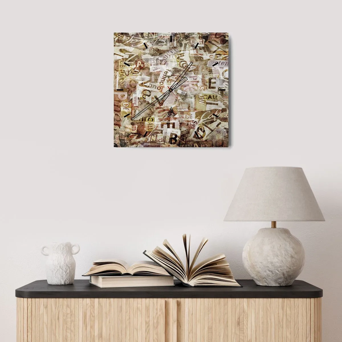 Wandklok - Klok - Ik verenig het gebabbel - 30x30 cm