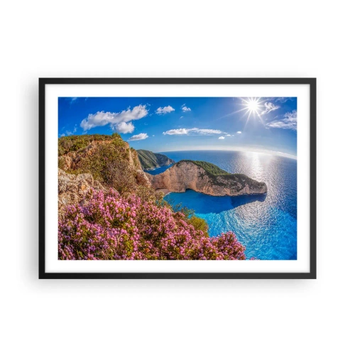 Poster in een zwarte lijst - Mijn geweldige Griekse vakantie - 70x50 cm