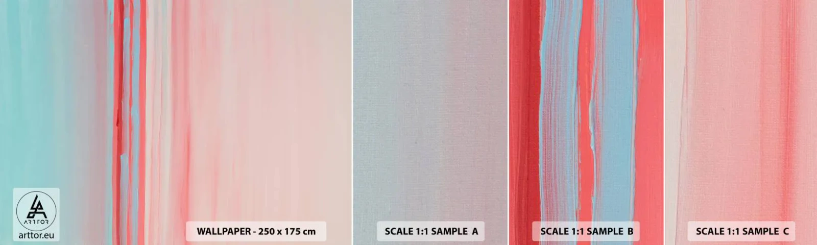 Fotobehang Staaltje Standard Eco - Abstractie bij dageraad - Pastel, Minimalistisch, Deel - 100x30 cm