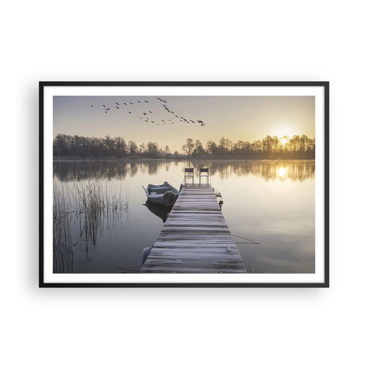 Poster in een zwarte lijst - Ik ben zo terug - 100x70 cm