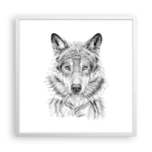 Poster in een witte lijst - Een geboren leider - 60x60 cm