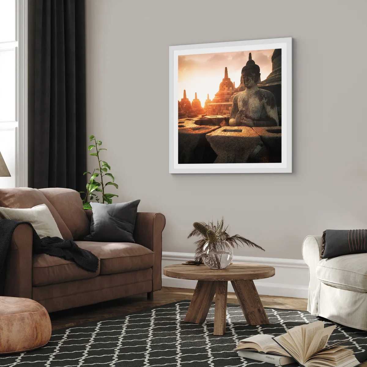 Poster in een witte lijst - Weer van grote wijsheid - 30x30 cm