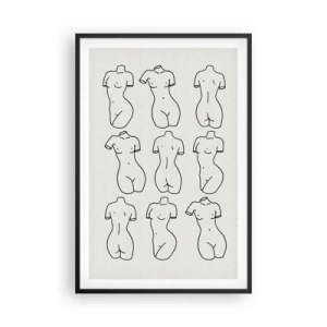 Poster in een zwarte lijst - Alleen Venus - 61x91 cm