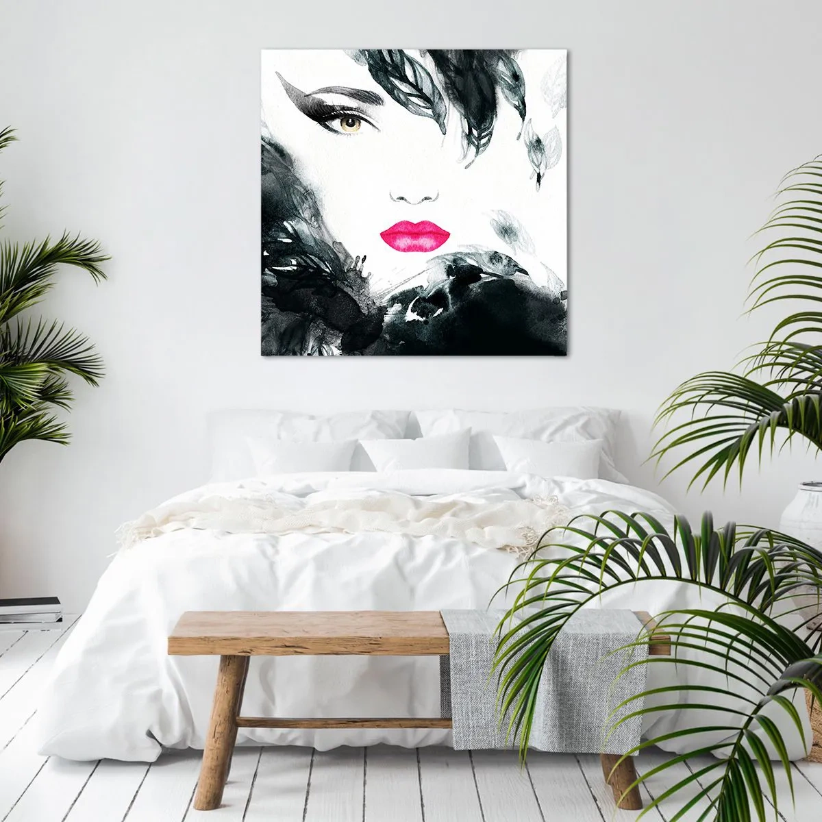 Schilderen op canvas - Aandacht! Femme fatale - 60x60 cm