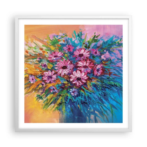 Poster in een witte lijst - Levensenergie - 60x60 cm