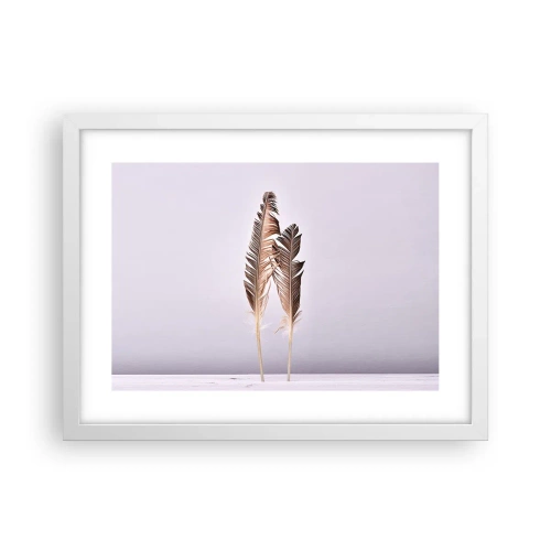 Poster in een witte lijst - Tegen het niets - 40x30 cm