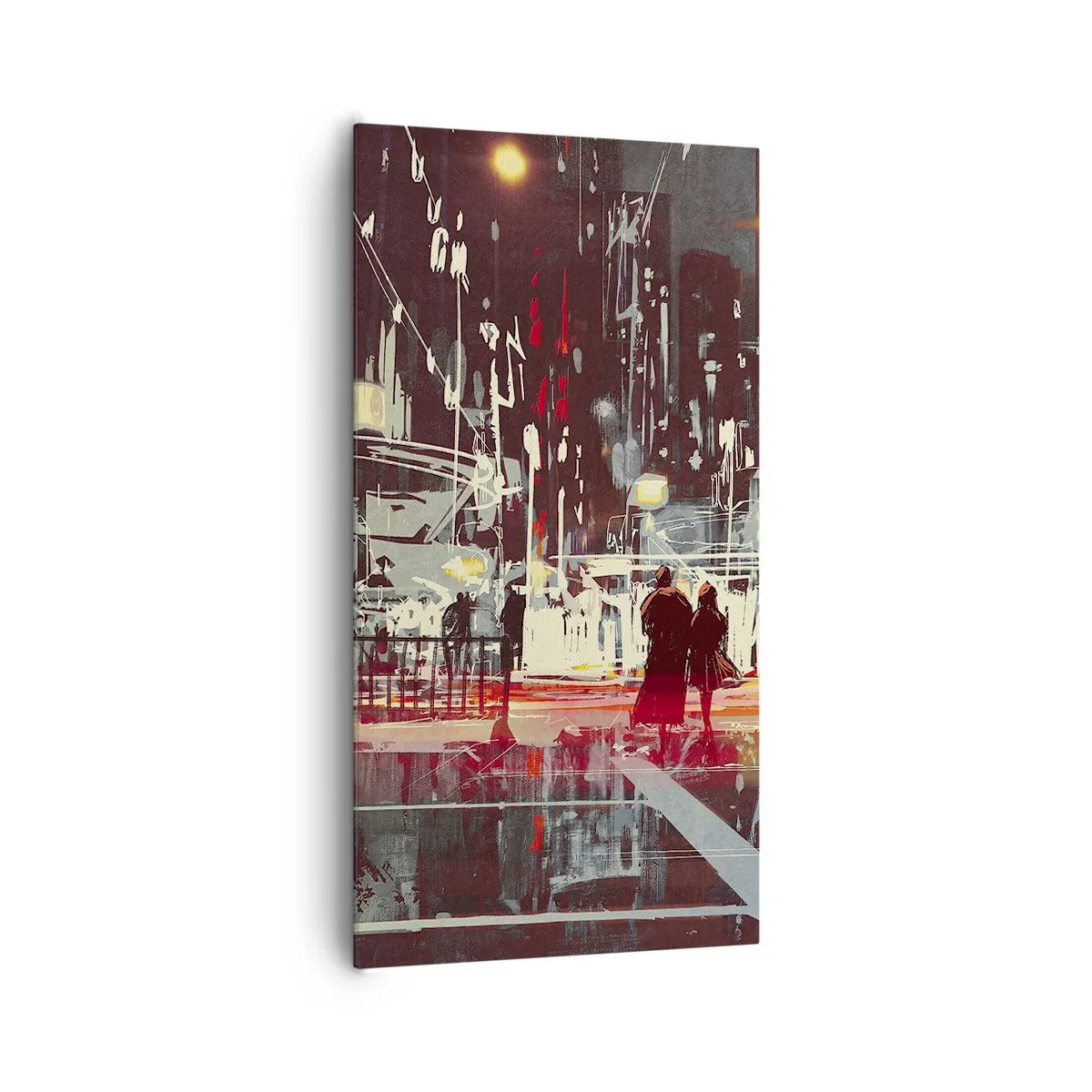 Schilderen op canvas - Een grote stadsoversteek - 65x120 cm