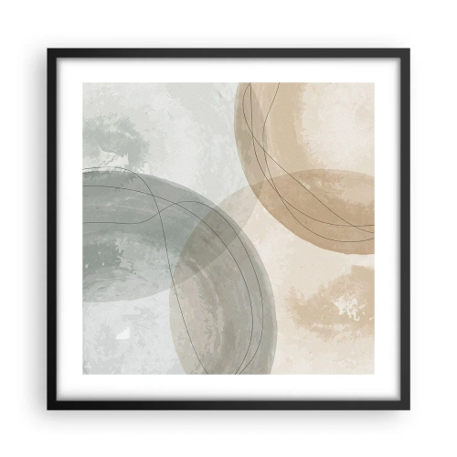 Poster in een zwarte lijst - Indringende werelden - 50x50 cm