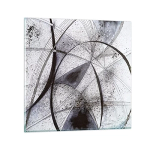 Schilderen op glas - Futuristische fantasie - 40x40 cm