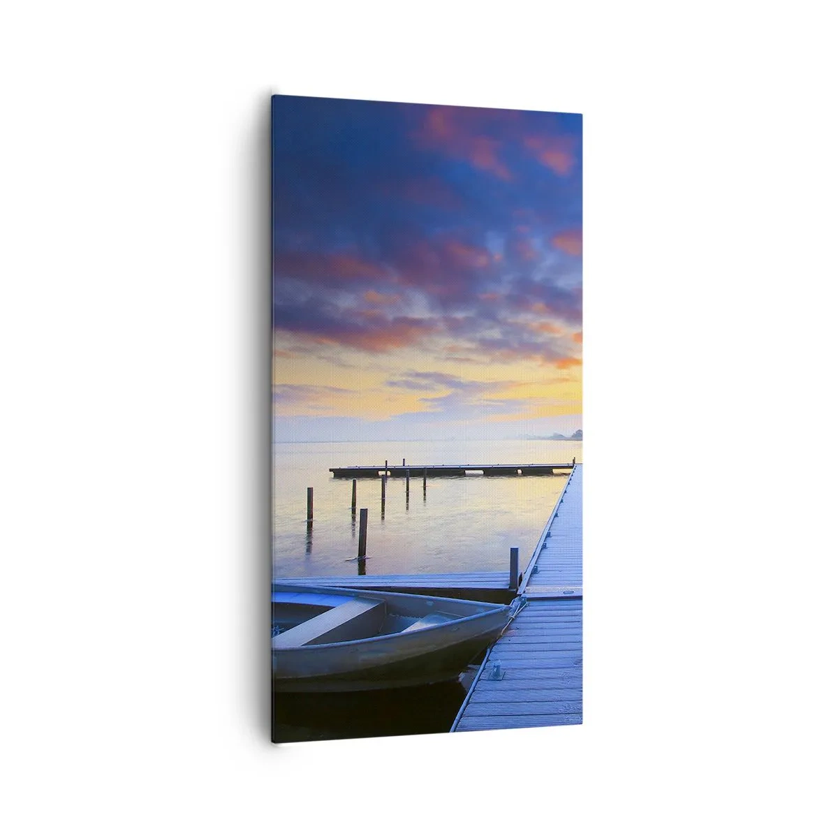 Schilderen op canvas - Violet-gouden kalmte - 65x120 cm