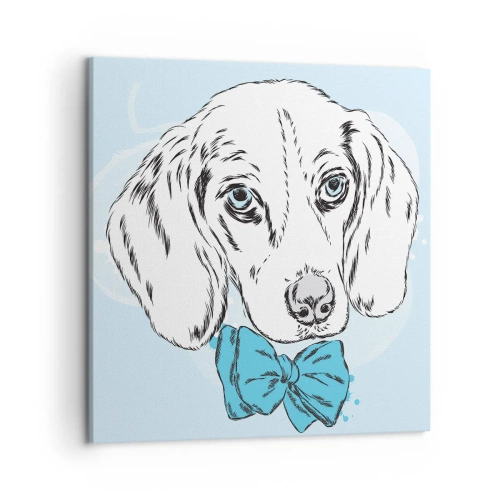 Schilderen op canvas - Hond elegantie - 50x50 cm
