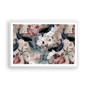 Poster in een witte lijst - In de paleistuin - 91x61 cm