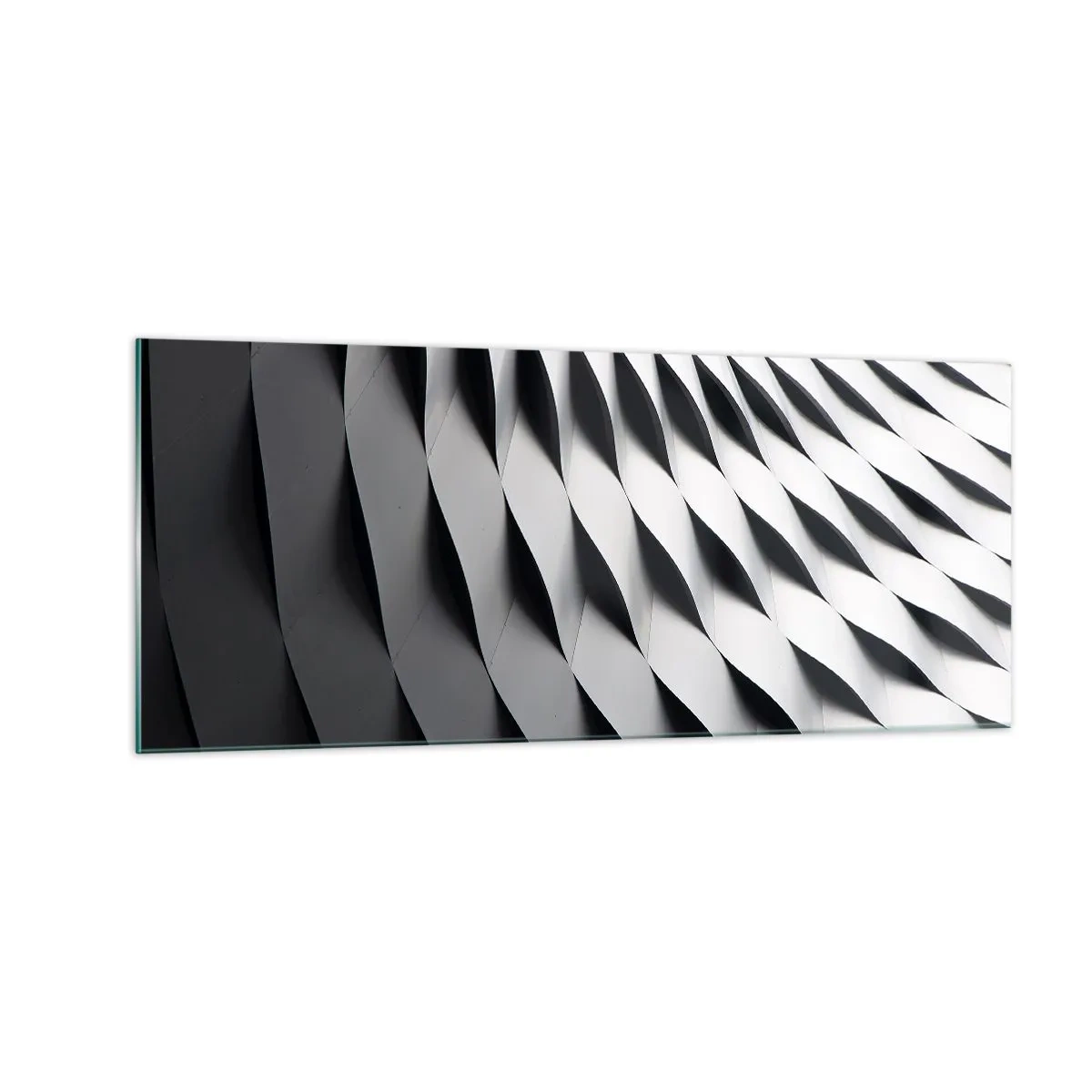 Schilderen op glas - Aan de oppervlakte van de golven - 100x40 cm