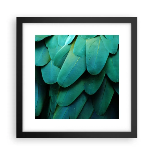 Poster in een zwarte lijst - Papegaaiachtige precisie - 30x30 cm