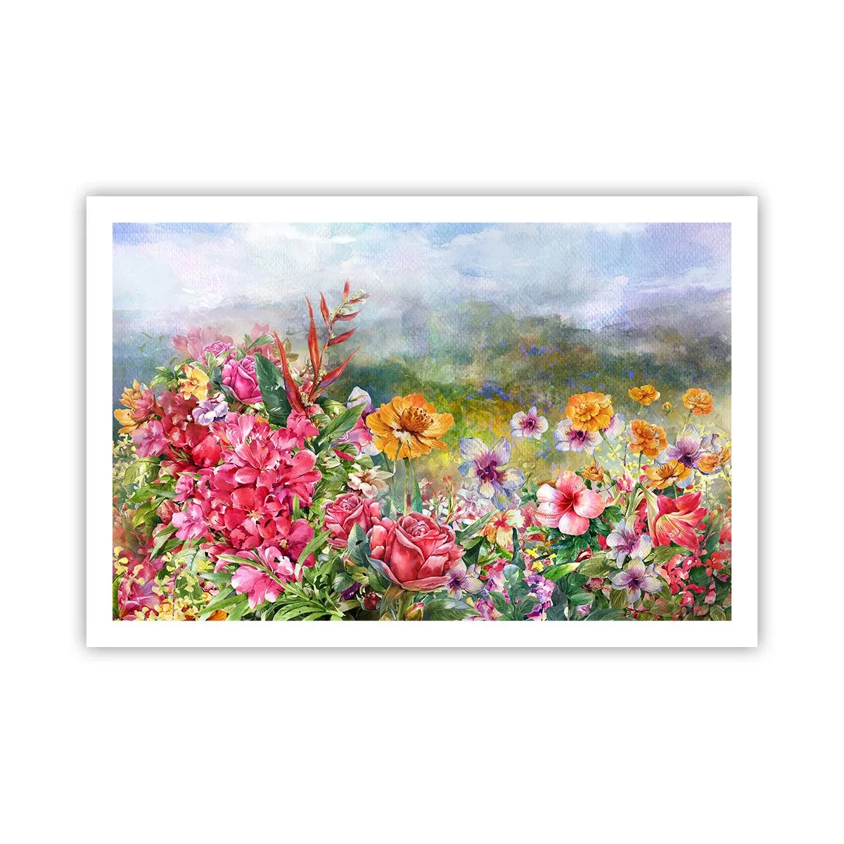 Poster - Een tuin die gek is geworden - 91x61 cm