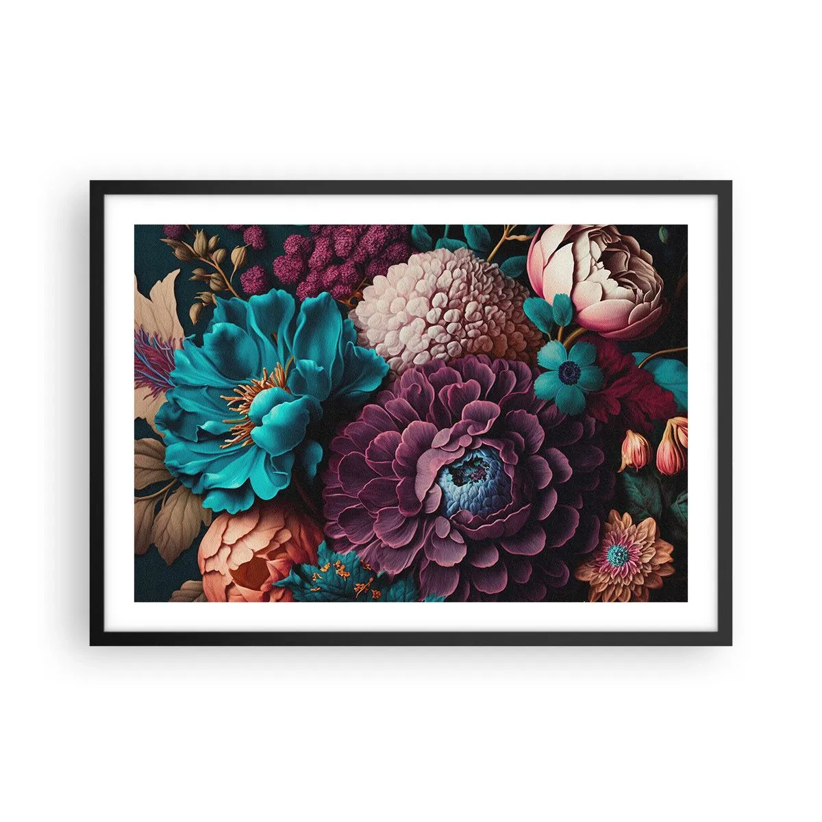 Poster in een zwarte lijst - Natuur in overvloed - 70x50 cm