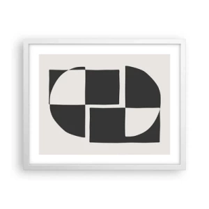 Poster in een witte lijst - Antithese - synthese - 50x40 cm
