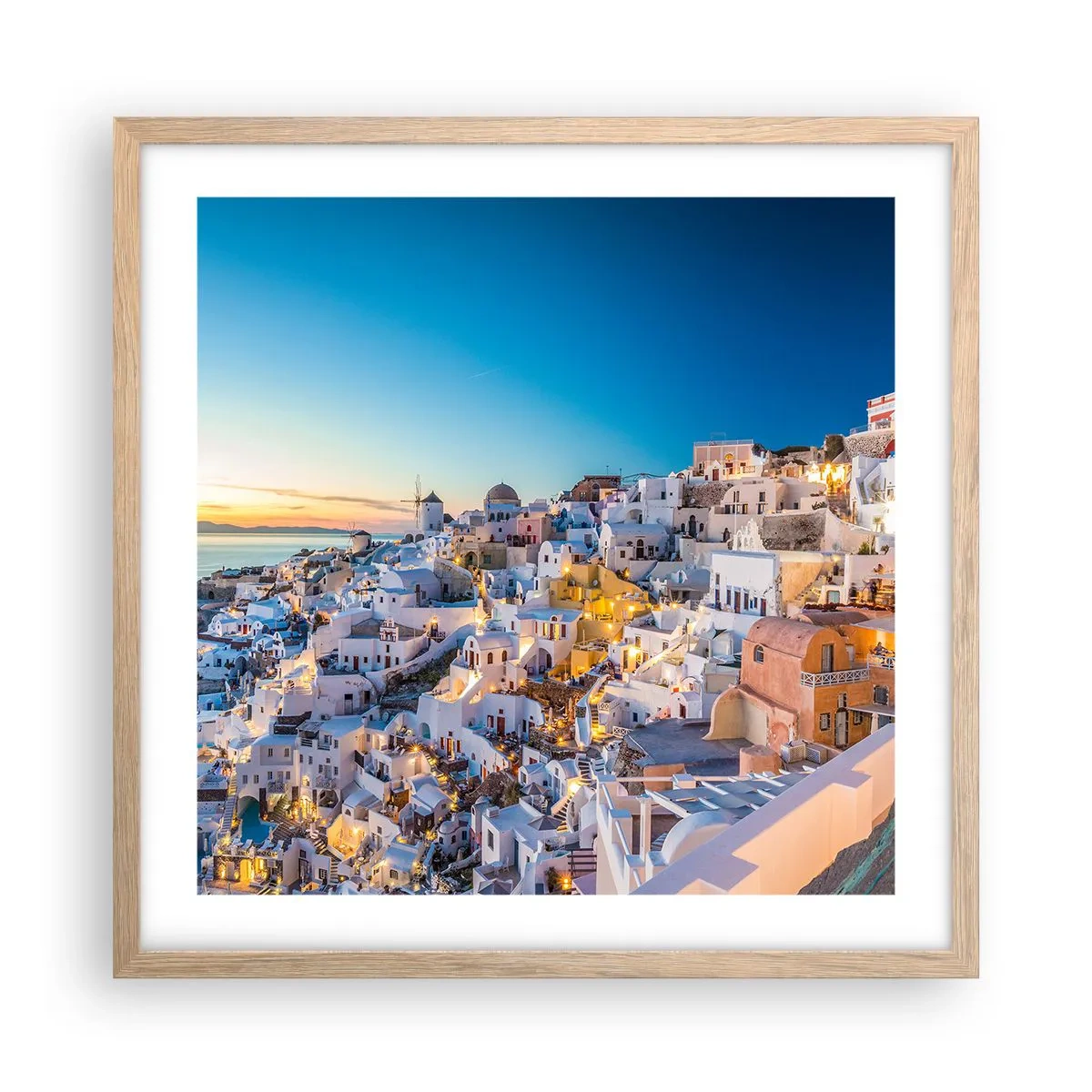 Een poster in een licht eiken lijst - De essentie van Grieksheid - 50x50 cm