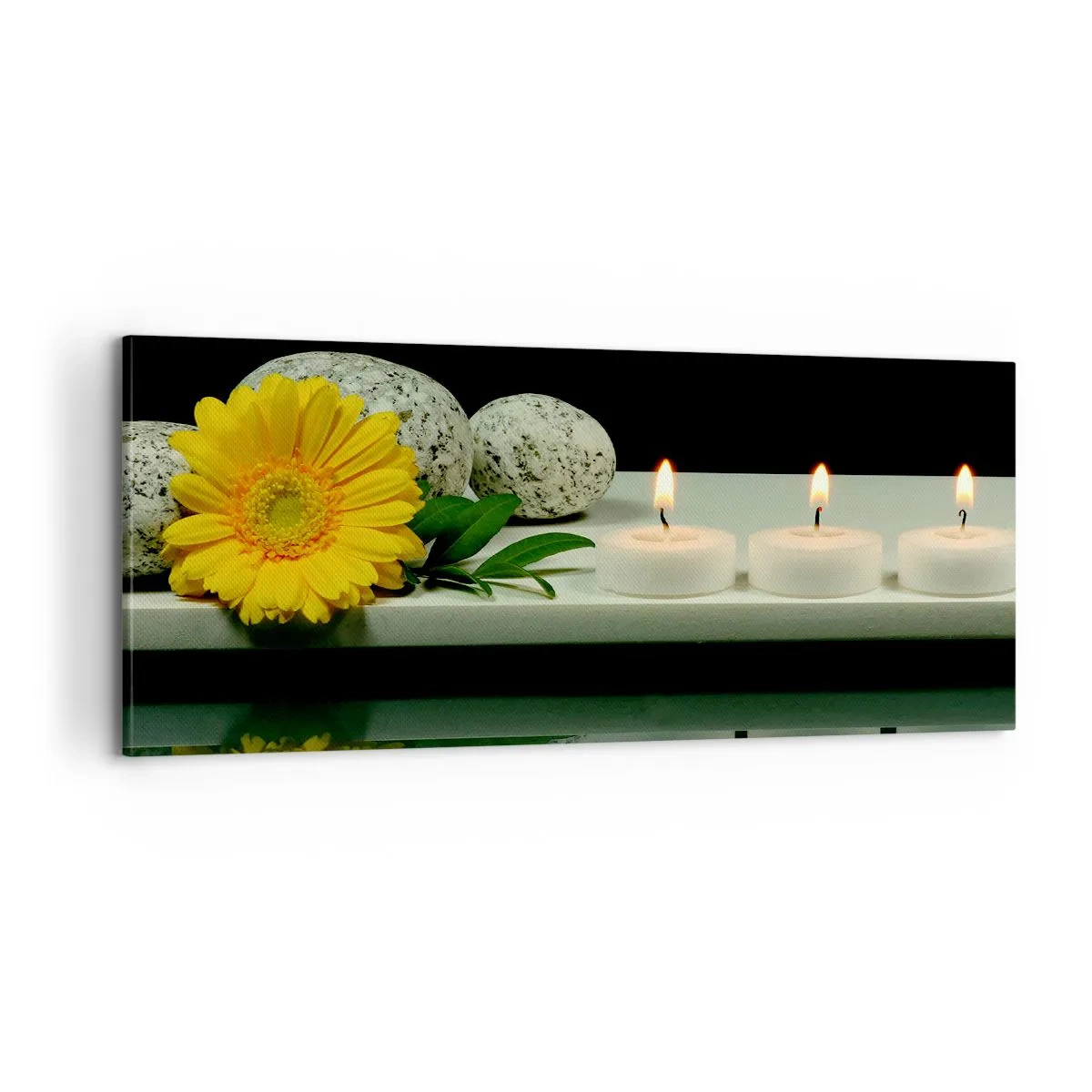 Schilderen op canvas - Zintuigen kalmeren - 100x40 cm