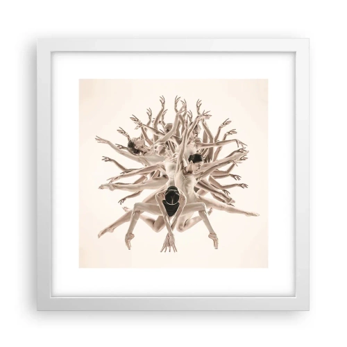 Poster in een witte lijst - Bloeiend in dans - 30x30 cm