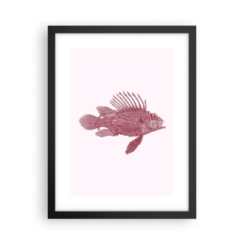 Poster in een zwarte lijst - Inwoner van exotische wateren - 30x40 cm