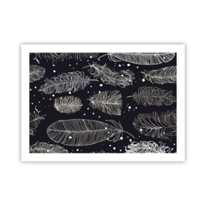 Poster - Gevederde kant - 70x50 cm