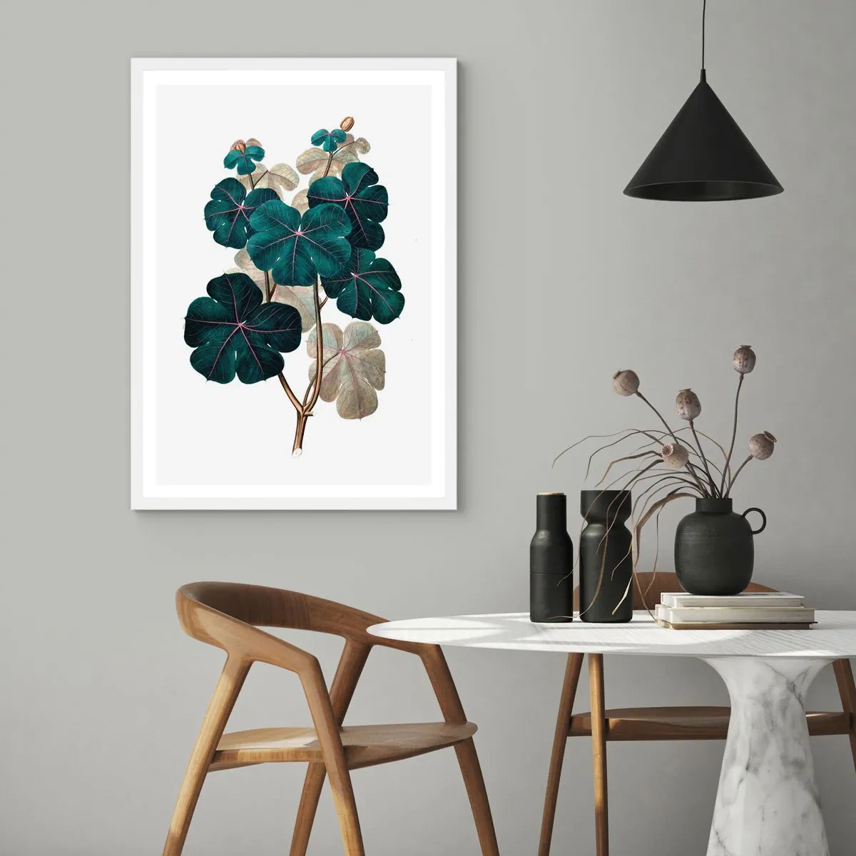 Poster in een witte lijst - Uit het oude herbarium - 70x100 cm