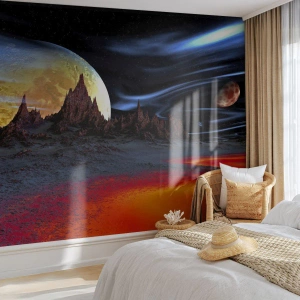 Fotobehang op maat Premium Canvas - Onbekende wereld - Abstractie, Kosmos, 3D