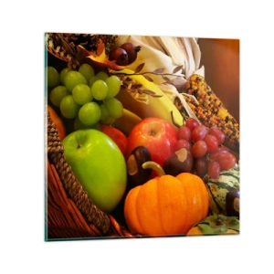 Schilderen op glas - Oogstmand - 30x30 cm