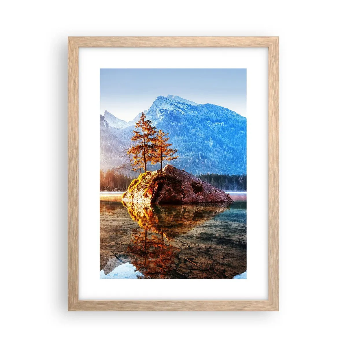 Een poster in een licht eiken lijst - De natuur in een nieuw licht - 30x40 cm