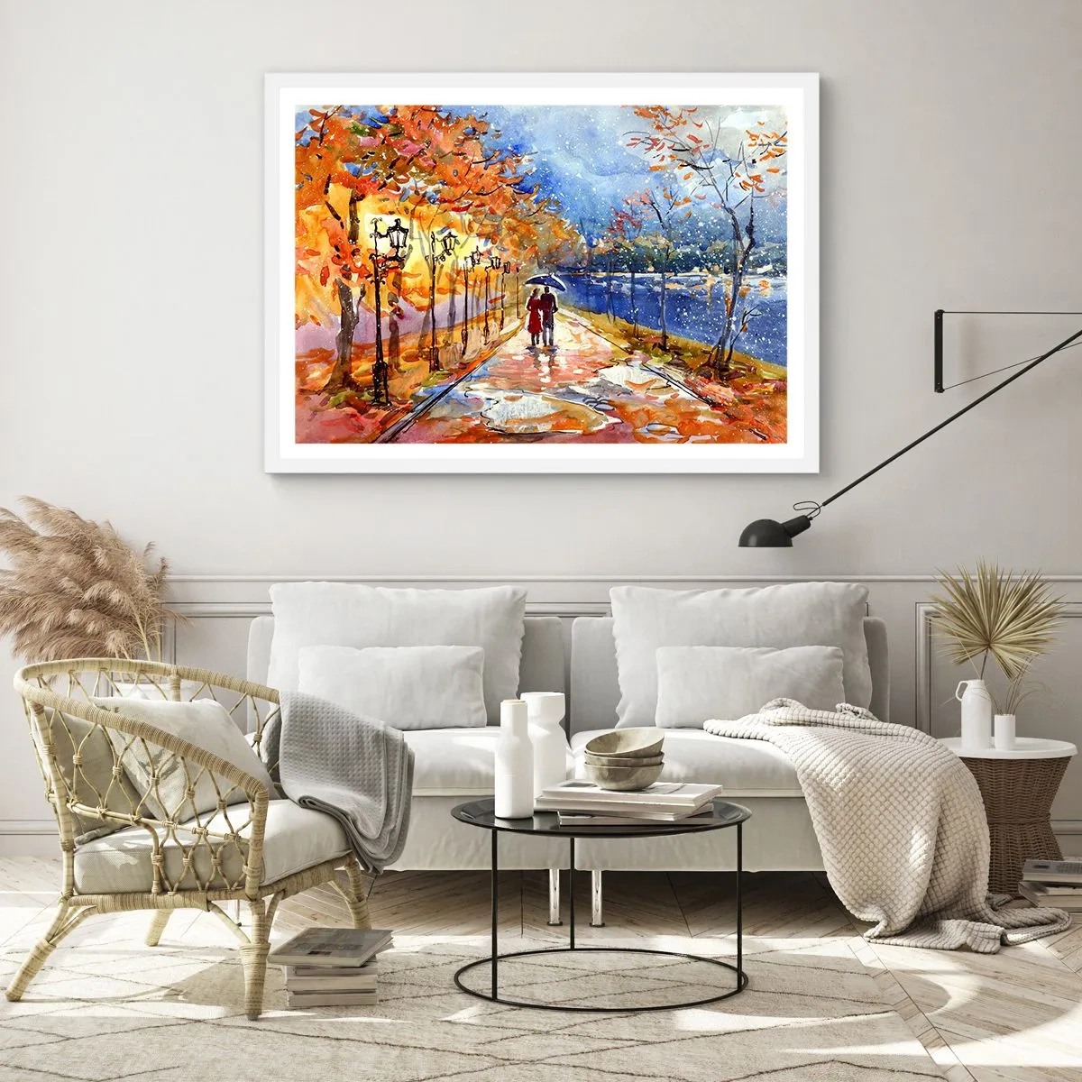 Poster in een witte lijst - Samen tot de grens van de tijd - 100x70 cm