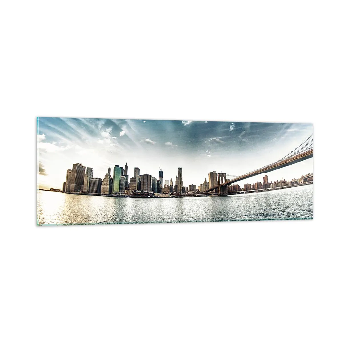 Schilderen op glas - Het glazen eiland - 90x30 cm