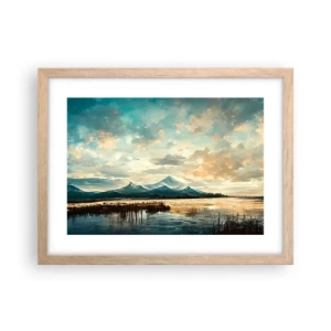 Een poster in een licht eiken lijst - Onder bescherming van de hemel - 40x30 cm